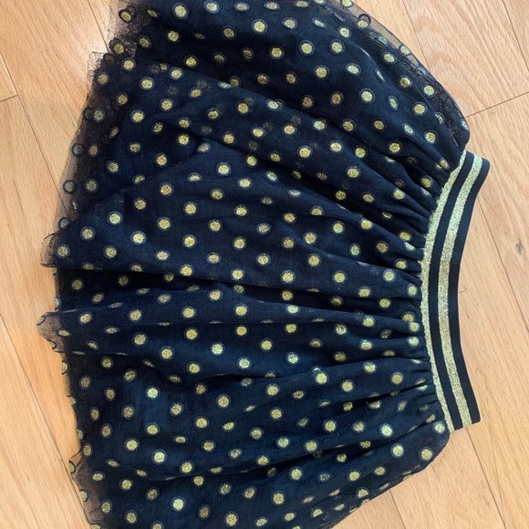 Truly Me Black/Gold Polka Dot Skirt Size 4 - Picture 1 of 2